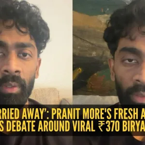 ₹370 बिरयानी विवाद: प्रनित मोरे ने माफी मांगी, स्वीकार की अपनी गलती